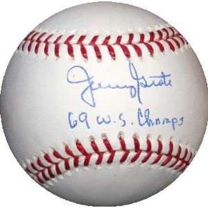  Jerry Grote autographed Baseball inscribed 69 W.S Champs 