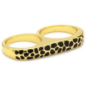    Erica Anenberg Leopard Gold Twosome Ring, Size 6 Jewelry