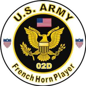   Army MOS 02D French Horn Player Decal Sticker 5.5 
