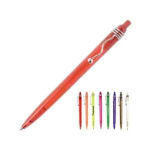   Klip   Plunger action pen with curvy clip. Closeout.