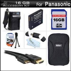  16GB Accessories Kit For Panasonic DMC 3D1 3D Digital 