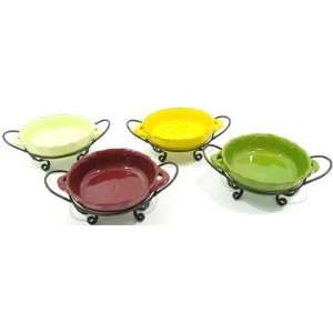    Home Decorations dish round w/stand 8.5lx3h