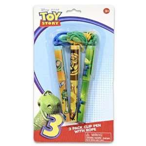  Toy Story Clip Pen with Rope, 3 Pack Case Pack 48