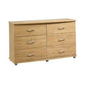  Florence Maple Contemporary 6 Drawer Double Dresser