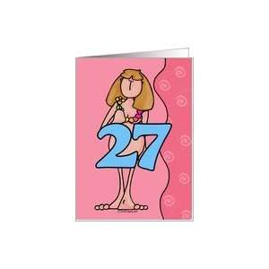  birthday woman   twenty seven Card Toys & Games