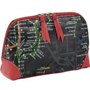  NYC Subway Line Black Cosmetic Case with Red Trim Beauty