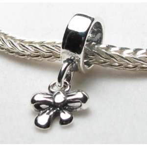 B15 Cute Daisy Flower Dangle .925 Sterling Silver Charm Bead Pandora 