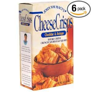 John Macy Cheese Crisps Cheddar Asiago, 4.5000 ounces (Pack of6)