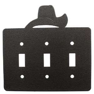  Cowboy Hat triple light switch plate cover