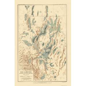  LAKE LAHONTAN NEVADA (NV) TOPO MAP BY JULIUS BIEN & CO 