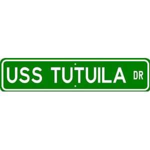  USS TUTUILA ARG 4 Street Sign   Navy Patio, Lawn & Garden