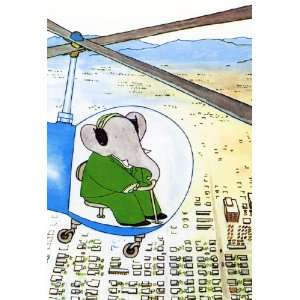  Babar the Elephant Poster, Flying a Helicopter, Pilot 