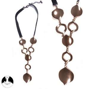 sg paris women necklace necklace 42cm+ext black bronze lead free metal