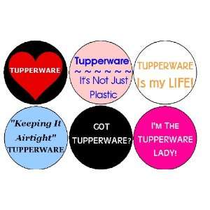   Tupperware Pinback Buttons (Tupper Ware Sales Rep) 