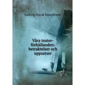   ¥llanden betraktelser och uppsatser Ludvig Oscar Josephson Books