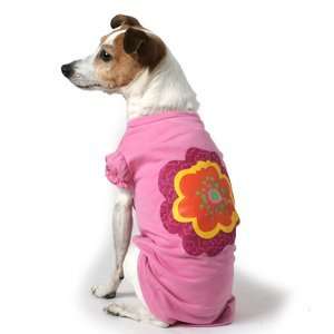  Flower Dog Tee with Ruffle Sleeves XS 