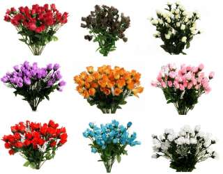 504 MINI SILK ROSE BUDS wedding flowers bouquets decorations   (9 