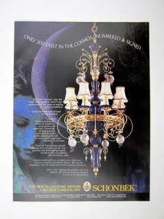 Schonbek Artemis Crystal Chandelier lighting 2000 print Ad 