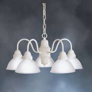   2320 Chandelier 5Light Incandescent Stucco White