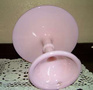 Pink Milk Glass Pedestal Stackable/Tier Cake Plate  
