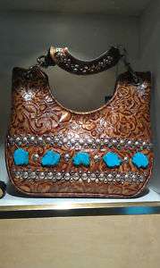 Kurtmen Designs Leather and Turquoise purse  