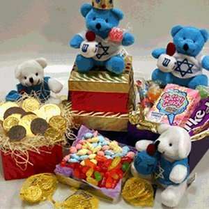 Hanukkah Huggable Treats Gift Tower  Grocery & Gourmet 