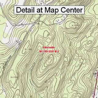  USGS Topographic Quadrangle Map   Ellenville, New York 