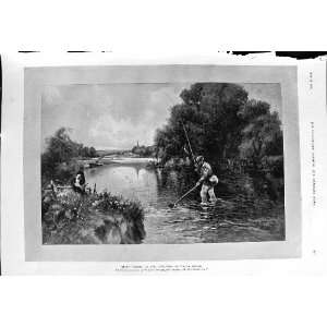  1901 Trout Fishing Lowlands River Angler Boat William 
