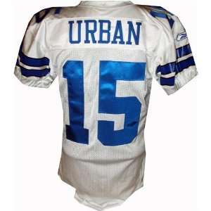  Jerheme Urban #15 Cowboys Game Issued White Jersey (Tagged 