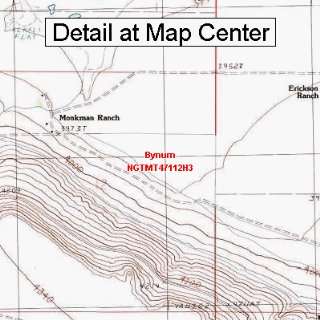  USGS Topographic Quadrangle Map   Bynum, Montana (Folded 