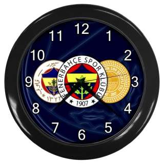 New* HOT TURKISH SOCCER FENERBAHCE Wall Clock Black  