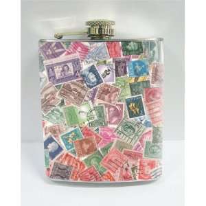  Stamp Collectection 7 oz Stanless Steel Flask Everything 