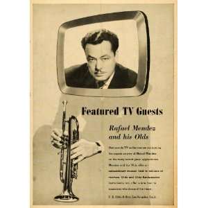  1952 Ad F. E. Olds Trumpet Player Rafael Mendez Horn 