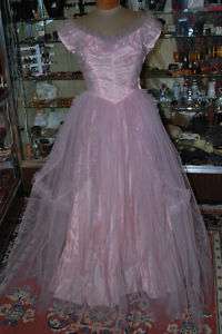 VINTAGE 50’s PINK TULLE party prom dress gown FABULOUS  
