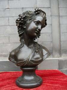 NICE HAND MADE BRONZE BUST ON A MARBLE BASE BRZ22  