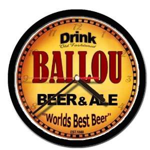  BALLOU beer and ale wall clock 