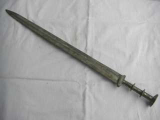 Chinese Antique unique Bronze Weapon Sword Rusted  