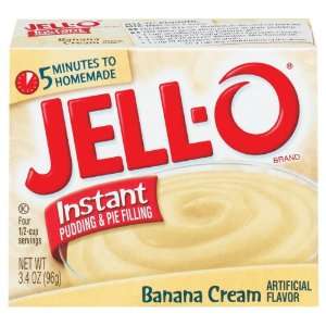 Jell O Pudding & Pie Filling Instant Banana Cream   24 Pack