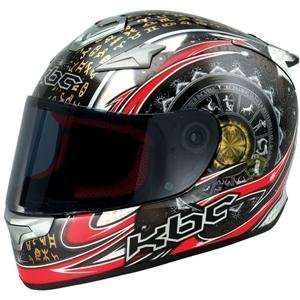    KBC VR 4R Hybrid Zodiac Helmet   Small/Black/Red/White Automotive