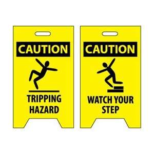 FS36   Floor Sign, DBL Side, Caution Tripping Hazard Caution Watch 