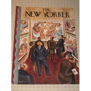  1940 The New Yorker Magazine Cover Art Gallery Opening 