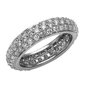  1.90 cttw Round Diamonds Eternity Band in 14 kt White Gold 