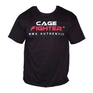  Cage Fighter Branded Tee   Black