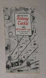 ANTIQUE NETCRAFT Co. Toledo, OH SELECTED FISHING TACKLE CATALOG  