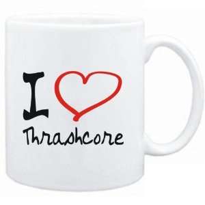  Mug White  I LOVE Thrashcore  Music