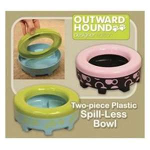   Plastic Spill Less Pet Food & Water Bowl (Java / Pink)