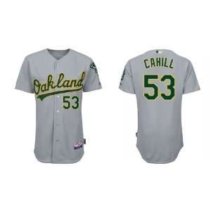  Oakland Athletics #53 Trevor Cahill Grey Baseball Jerseys for Men 