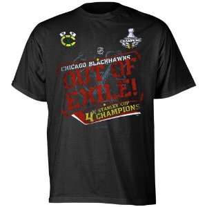   Reebok Chicago Blackhawks Black Outta Exile T shirt