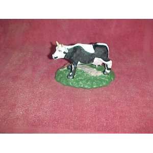  Black & White Cow Figurine 