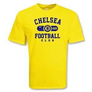   Football Club Distressed Soccer T Shirt (Yellow)
